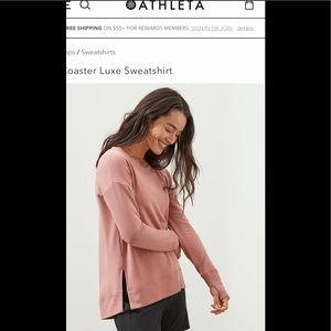Athleta Coaster Luxe Sweatshirt size XS. Brand new with tags.